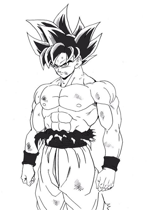 de goku para dibujar|goku para el primer y colorear.